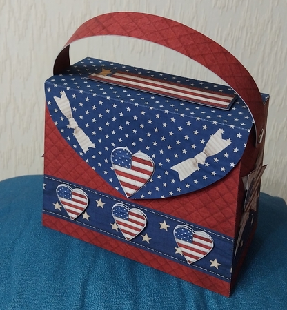 Patriotic Blue Purse Gift Box by Sharron Hylton