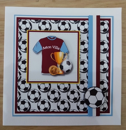 8x8 Aston Villa Football Club Mini Pyramage Kit - x4 A4 Sheets  by Sharron Hylton