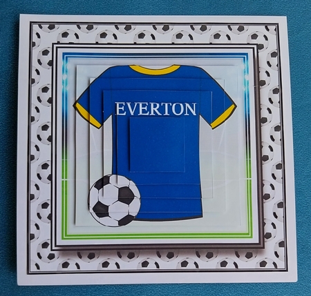 8x8 NEW HOME KIT Everton Football Mini Pyramage Kit - x4 A4 sheets  by Sharron Hylton