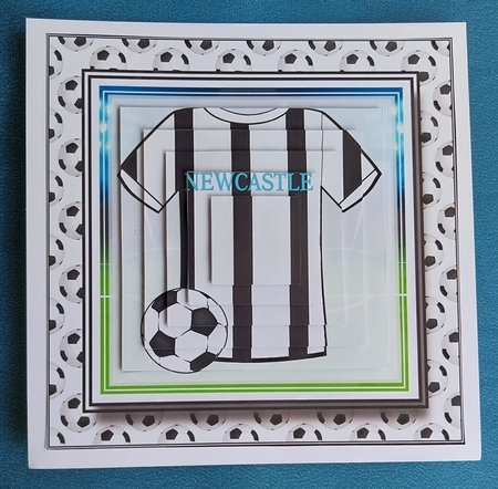 8x8 NEW HOME KIT Newcastle Football Mini Pyramage Kit - x4 A4 sheets  by Sharron Hylton