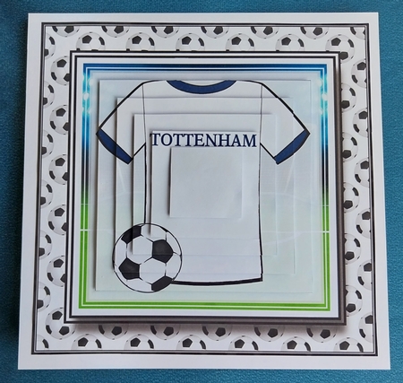 8x8 NEW HOME KIT Tottenham Football Mini Pyramage Kit - x4 A4 sheets  by Sharron Hylton