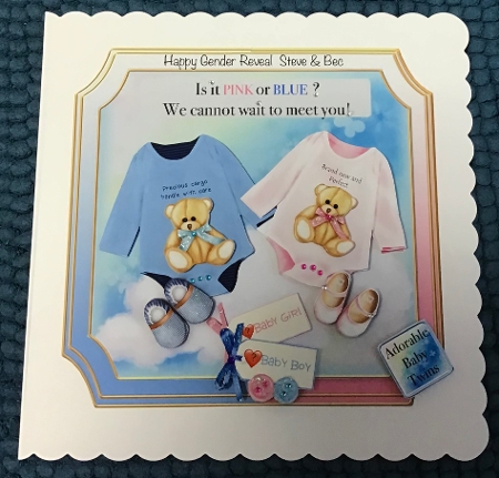 New Twins Boy/Girl Teddy bear Bodysuits by Sharron Hylton