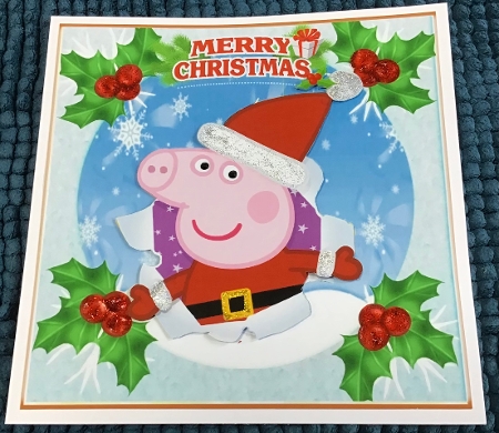 Lovely Peppa Pig Dressed Up For Christmas 8x8 by Sharron Hylton
