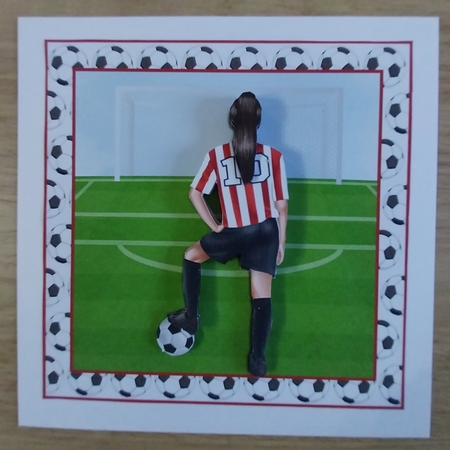 WOMENS FOOTBALL - RED & WHITE by Sharron Hylton