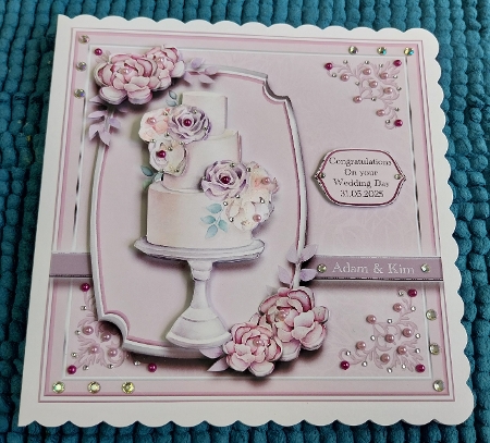 8x8 Wedding Cake Lilac Mini Decoupage Kit - x4 A4 Sheets  by Sharron Hylton