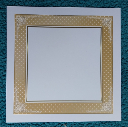 Birthday Gold Pattern 7x7ins Blank Insert  by Sharron Hylton