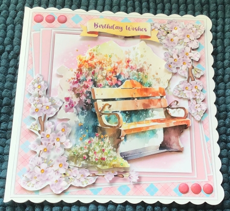 8x8 Mini Kit , Beautiful Bench And Blossom  by Sharron Hylton