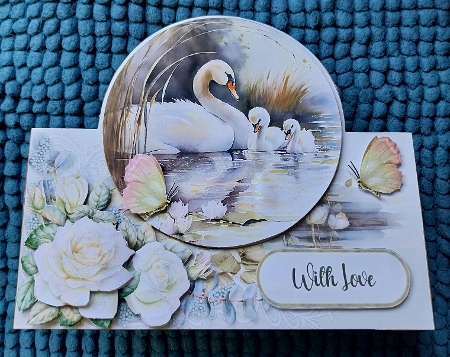 Swan Family Outing Tent Card Kit-2 by Sharron Hylton
