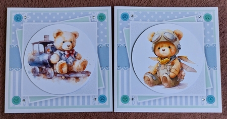 Teddy Toppers 5 Card Collection Set 2 by Sharron Hylton