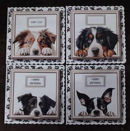 Peeking Dogs Set 1 Multi Topper Kit by Sharron Hylton