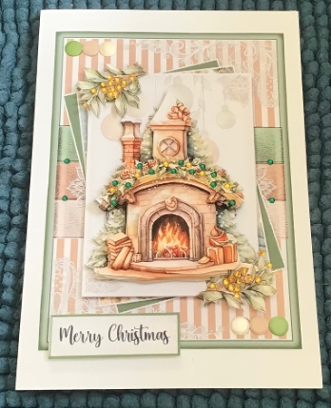 Green and Kraft  Christmas Card One  by Sharron Hylton