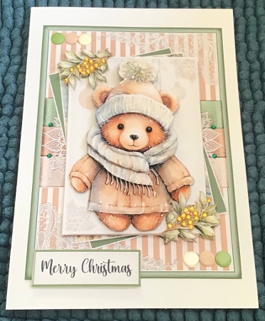Green and Kraft  Christmas Card 7 by Sharron Hylton