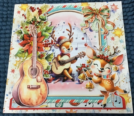 Fa, La, La, Lastic Christmas 5 XL Shaped Card Kit by Sharron Hylton