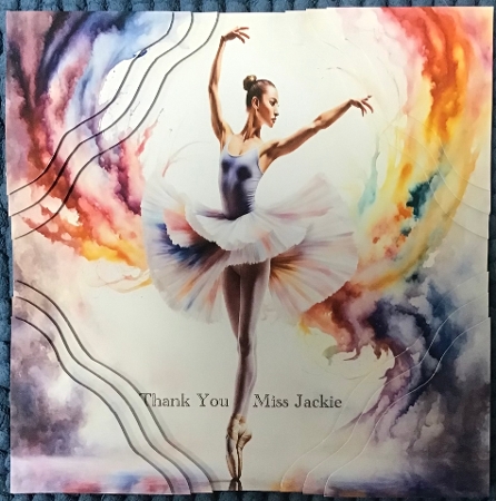 Ballet Dancing 7x7 Card Kit. Matching Box, Gift Bauble,Tag by Sharron Hylton