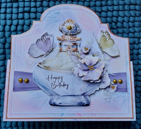 Floral Perfume Bottle Tent Card-4 by Sharron Hylton