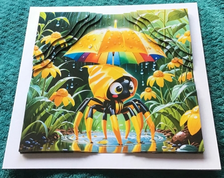 Nursery Rhyme: Incy Wincy Spider 7x7 Card Kit. Matching Box, Gift Bauble,Tag by Sharron Hylton