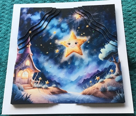 Nursery Rhyme: Twinkle Twinkle 12 7x7 Card Kit. Matching Box, Gift Bauble,Tag by Sharron Hylton