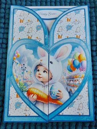 The Easter Parade Heart Shaped Double Gatefold 5 x 7 by Sharron Hylton