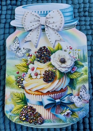 Summer Cupcake Mason Jar Shaped Mini Page Kit by Sharron Hylton
