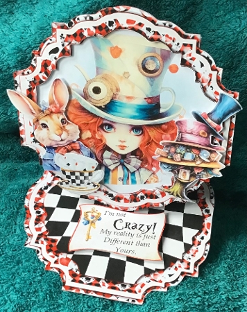 Meet Me in Wonderland 2 Shaped Easel by Sharron Hylton