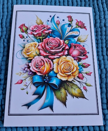 The Gift of Flowers A4 by Sharron Hylton