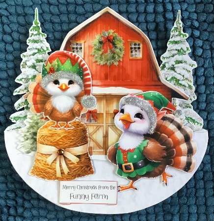 Ee-I-Ee-I-Snow 6 XL Rocker Card  by Sharron Hylton