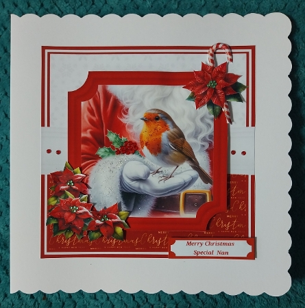 SANTA WITH ROBIN by Sharron Hylton