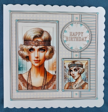 Jazz, Pearls and cake 7x7 Pyramage mini kit by Sharron Hylton
