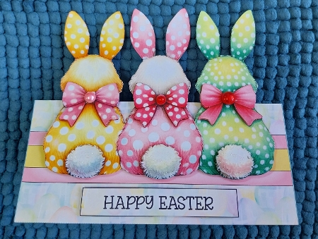 EASTER BUNNIES Tent Card Kit-1 by Sharron Hylton