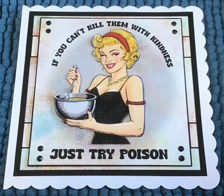 Retro Funny Sarcastic Sassy Girl card by Sharron Hylton