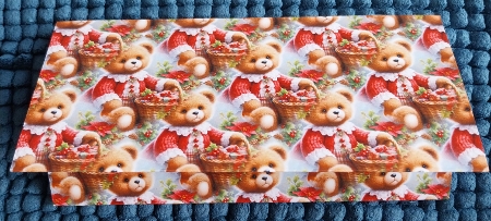 christmas bear backing by Sharron Hylton