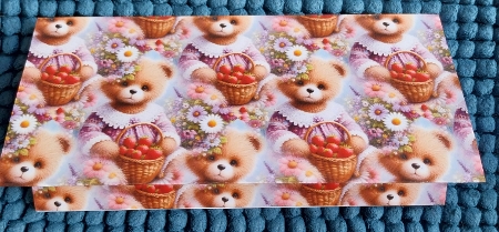 daisy bear backing by Sharron Hylton