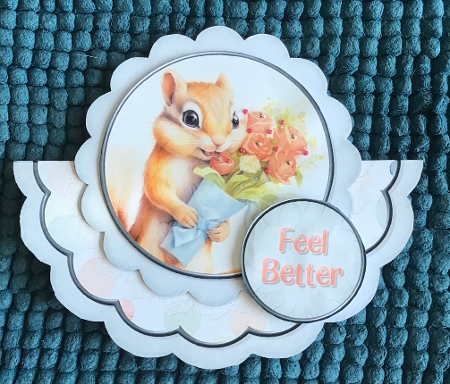Whimsey Chipmunk - Scalloped Rocker Card - Mini Kit by Sharron Hylton