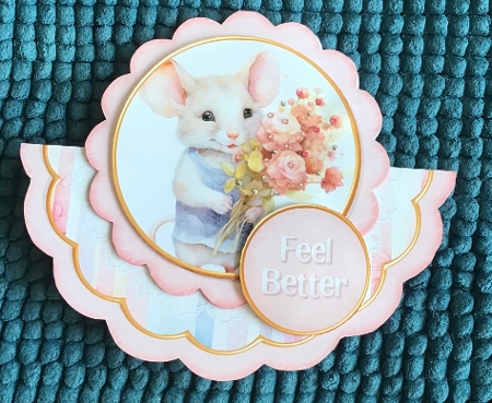 Whimsey Mouse - Scalloped Rocker Card - Mini Kit by Sharron Hylton