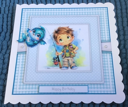 A Cute Little Fishing Guy by Sharron Hylton