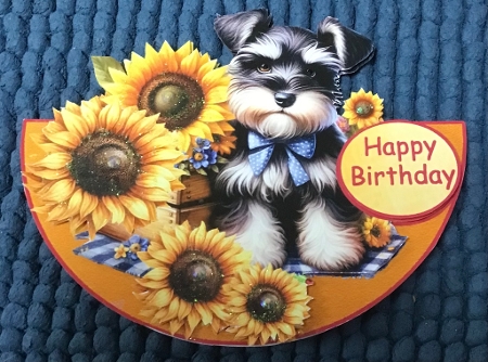 Wobble Card Mini Kit for lots of occasions-Sunflower Puppy #2 by Sharron Hylton