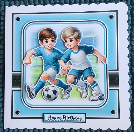 Football Boys Blue Mini Kit by Sharron Hylton