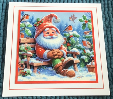 gnome christmas robin by Sharron Hylton