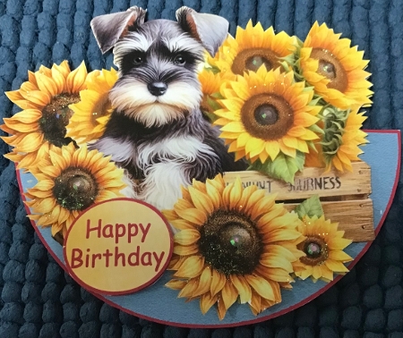 Wobble Card Mini Kit for lots of occasions-Sunflower Puppy # 6 by Sharron Hylton