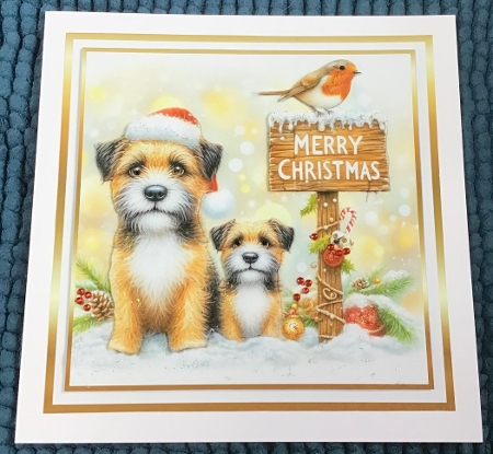 border terriers christmas by Sharron Hylton