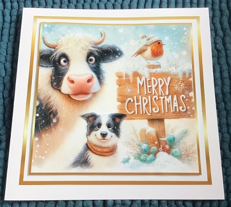 cow collie christmas by Sharron Hylton