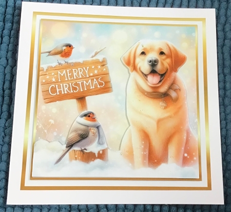 labrador christmas animals by Sharron Hylton