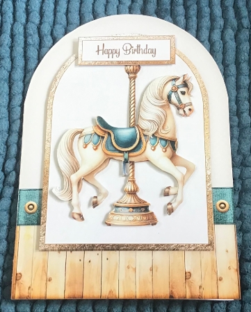 Carousel Cut and Fold Card Kit-4 by Sharron Hylton