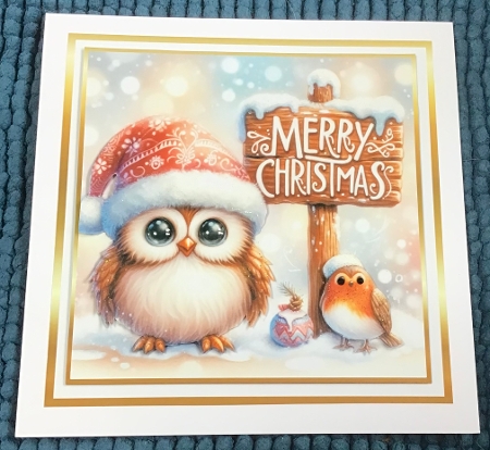 owl 3 christmas animals by Sharron Hylton