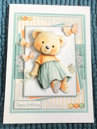 The Birthday bear and butterflies  by Sharron Hylton