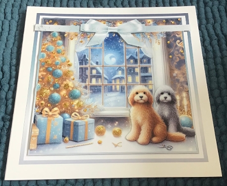 christmas dogs/animal windows 8 cockapoos by Sharron Hylton