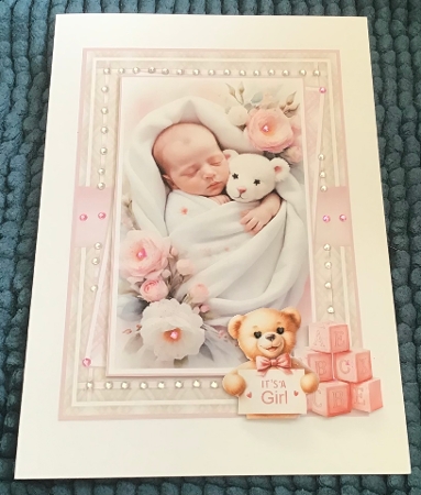 Its A Girl With 3 Toppers - Makes 3 Cards by Sharron Hylton