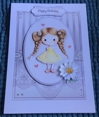Daisy Girl Card Front Kit-4 by Sharron Hylton