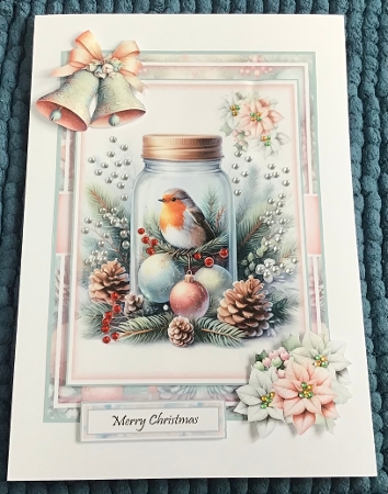 Festive Mason Jar Mini Kit With 3 Toppers, Makes 3 Cards by Sharron Hylton