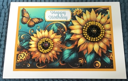 Beautiful Sunflower All Occasions 5 x 7 Card by Sharron Hylton